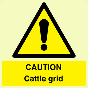 CAUTION Cattle grid